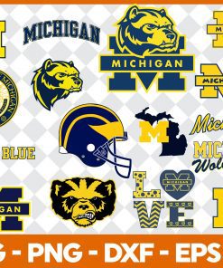 Michigan Wolverines svg - Michigan Wolverines NCAA Sport Team Logo Football SVG/ Png dxf eps Cricut Silhouette