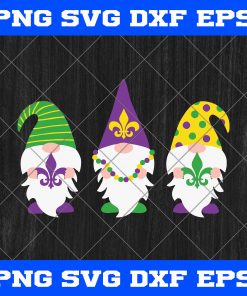 Three Gnomes Mardi Gras Day SVG PNG-Mardi Gras Day SVG Vector
