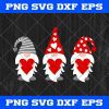 Three Gnomes Valentines Day SVG PNG EPS DXF – Valentines Day SVG PNG