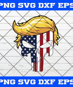 Trump Punisher American Flag SVG PNG EPS DXF-Trump Punisher 2020 SVG Art Vector