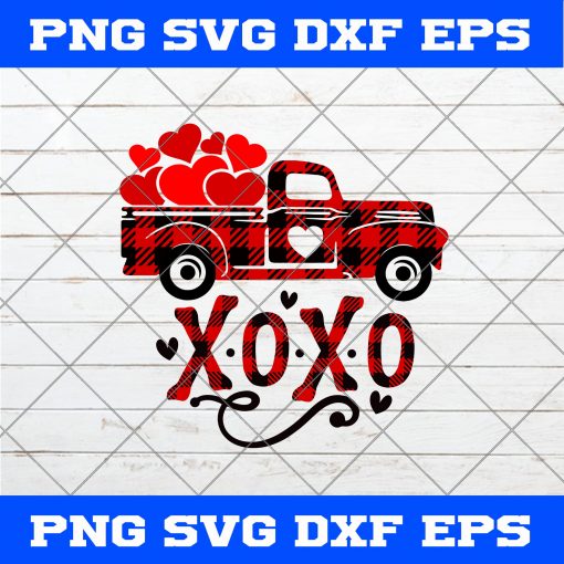 Xoxo Truck Valentine’s Day Svg