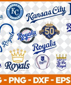 Kansas City Royals SVG - Kansas City Royals Logo MLB Baseball SVG cut file for cricut files Clip Art Digital Files vector, eps, ai, dxf, png
