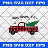 Cars Merry Christmas y'all plaid SVG, Cars Christmas SVG, Trees Christmas Svg PNG EPS DXF