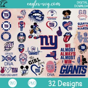 New York Giants SVG PNG Bundle Designs Preview