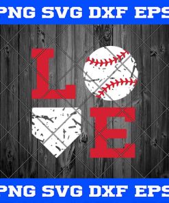 Love Baseball Svg
