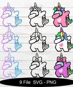 Among Us Cute Unicorn SVG