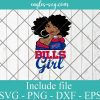 Buffalo Bills Afro Girl Football Fan Svg, Png Printable, Cricut & Silhouette