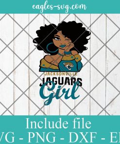 Jacksonville Jaguars Afro Girl Football Fan Svg, Png Printable, Cricut & Silhouette