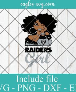 Las Vegas Raiders Afro Girl Football Fan Svg, Png Printable, Cricut & Silhouette