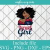 Tennessee Titans Afro Girl Football Fan Svg, Png Printable, Cricut & Silhouette