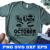 This Queen was born in october Svg