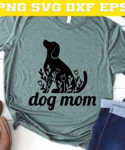 Black Dog Love Mom Svg, Png, Al, Dxf, Eps, Dog Svg, Dog Happy Mothers Day svg ,Mothers Day Shirt Svg, Mothers Day Cut file, Cut files