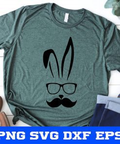 Easter bunny face with beard Svg, rabbit png, bunny rabbit with basket svg, rabbit png, rabbit svg, rabbit face svg, bad bunny svg