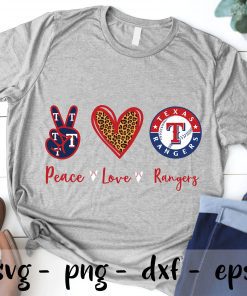 Peace Love Texas Rangers Svg