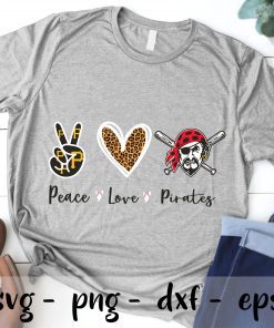 Peace love Pittsburgh Pirates svg
