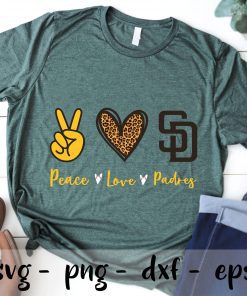 Peace love San Diego Padres svg