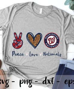 Peace love Washington Nationals svg