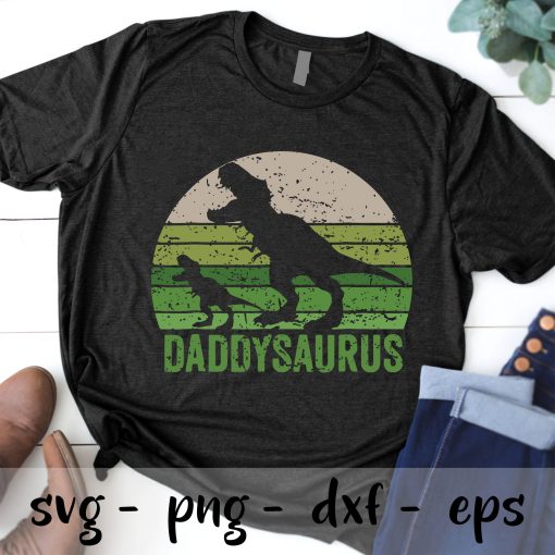 Daddysaurus Fathers Day svg, father's day svg, Daddy svg, Dad SVG PNG EPS DXF Cricut Cameo File Silhouette Art