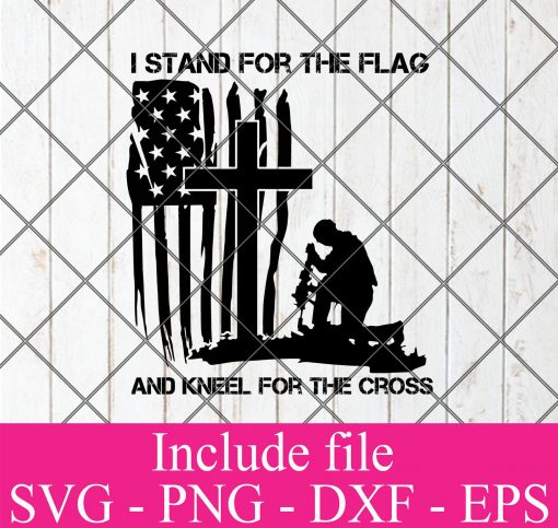 I stand for the Flag and Kneel for the Cross American Flag