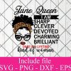 June Queen Svg, Birthday Queen Svg, Black Women Svg, Afro Girl Svg, Afro Queen Svg, Dxf, Eps, Png