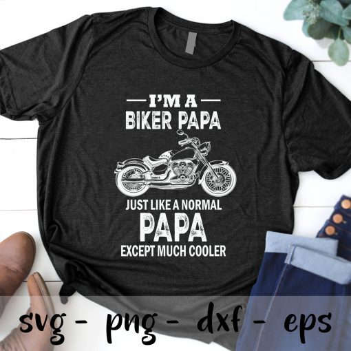Motorcycle svg Biker Papa Fathers Day svg