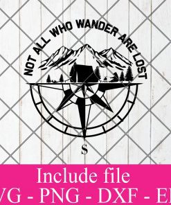 Not All Who Wander Are Lost Camping SVG PNG EPS DXF – Bear Camping Svg Cricut File Cutting File Silhouette Art