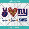 Peace love Giants Football svg, New York Giants Football svg, Football NFL Svg Png Cricut Cameo File Silhouette Art