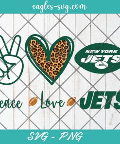 Peace love Jets svg, New York Jets Football svg, Football NFL Svg Png Cricut Cameo File Silhouette Art