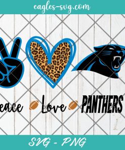 Peace love Panthers svg, Carolina Panthers Football svg, Football NFL Svg Png Cricut Cameo File Silhouette Art