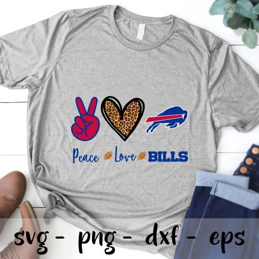 Peace love Buffalo Bills svg, Logo Buffalo Bills Football svg, Football NFL Svg Png Dxf Cricut Cameo File Silhouette Art