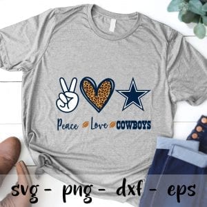 Peace love Dallas Cowboys svg