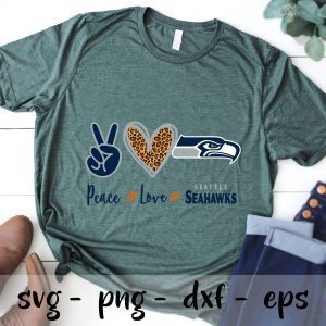 Peace love Seattle Seahawks svg
