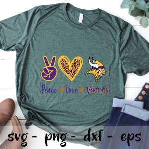 Peace love Minnesota Vikings svg