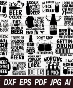 Beer Bundle SVG Cut File, Beer Quotes Svg, Beer Saying Svg, Beer Printable, Beer Print Tshirt Silhouette Cut Files