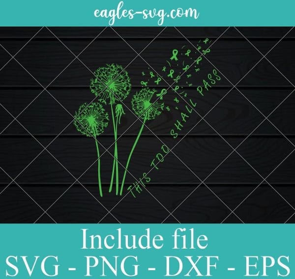Dandelions Mental Heath Awareness SVG PNG EPS DXF Cricut Cameo File Silhouette Art