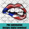 Womens Sexy Biting Lips Puerto Rico Flag V-Neck PNG Sublimation Design Download, T-shirt design sublimation design, PNG