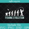 Fishing Evolution SVG PNG DXF EPS Cricut Silhouette