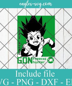 Hunter x Hunter Gon Freecss Hunter Japanese Manga Anime SVG PNG EPS DXF Cricut Cameo File Silhouette