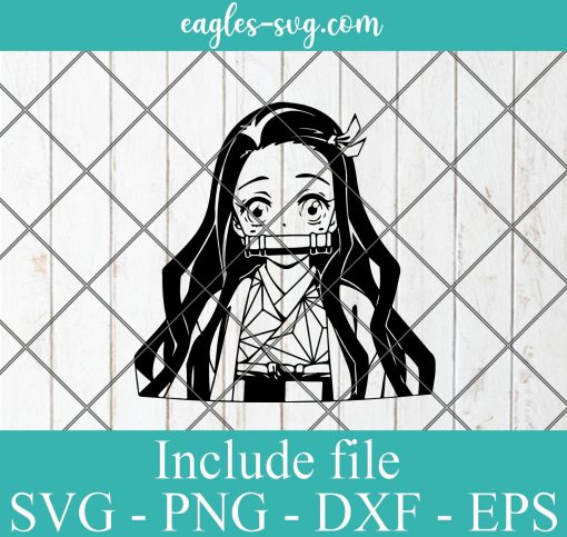 Kamado Nezuko Demon Slayer Kimetsu No Yaiba SVG PNG DXF EPS Cricut Silhouette