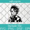 Kamado Tanjiro Demon Slayer SVG PNG DXF EPS Cricut Silhouette