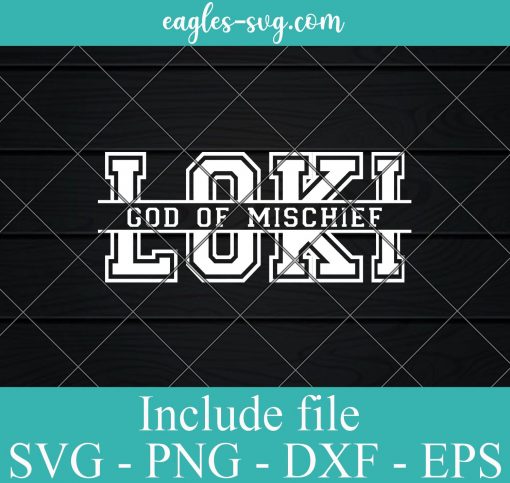 Loki God Of Mischief SVG PNG DXF EPS Cricut Silhouette