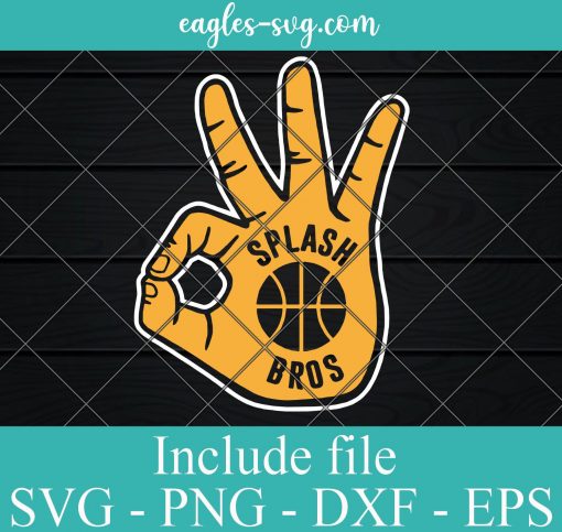 Foam Finger 3 Splash Bros Stephen Curry Golden State Warrior SVG PNG DXF EPS Cricut Silhouette