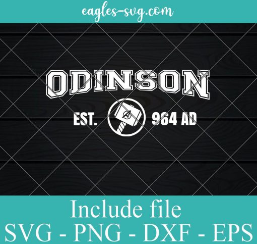 Thor Odinson Est 964 AD Marvel Comics SVG PNG DXF EPS Cricut Silhouette