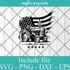 USA Farm Tractor SVG PNG DXF EPS Cricut Silhouette