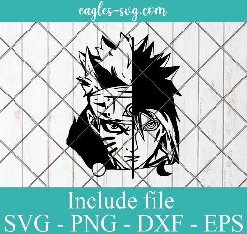 Uzumaki Naruto And Uchiha Sasuke SVG PNG DXF EPS Cricut Silhouette