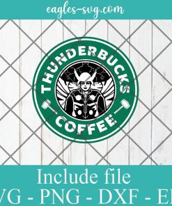 Thor Starbucks Logo SVG PNG DXF Cricut Silhouette - Thunderbucks Coffee SVG, Marvel Starbucks SVG, Superhero Stacbucks SVG