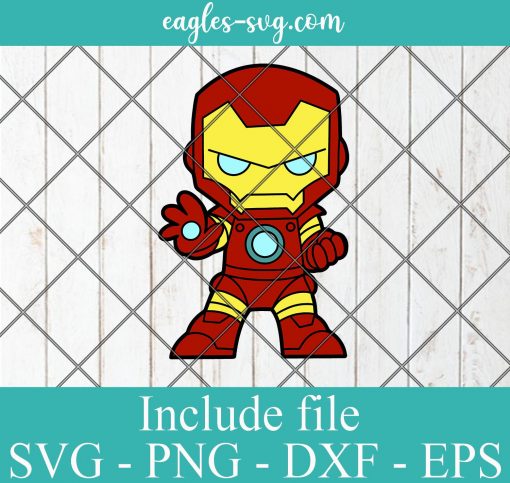 Iron man Baby Superhero Layered SVG PNG DXF EPS Cricut Silhouette