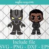 Black Panther Baby Cute Superhero Layered SVG PNG DXF, Marvel Comics SVG, Avengers SVG