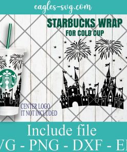 Castle Starbucks Cold Cup SVG, Full Wrap for Starbucks Venti Cold Cup, Files for Cricut, Digital Download