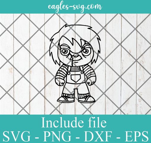 Chucky Doll Baby Kids Funny Halloween SVG PNG DXF EPS Cricut Silhouette
